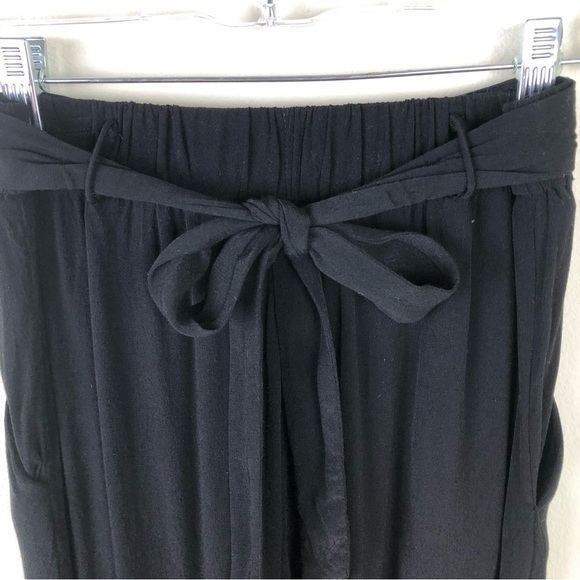 Wilfred Aritzia Faun tie-back cropped black pants size: S - Picture 10 of 11